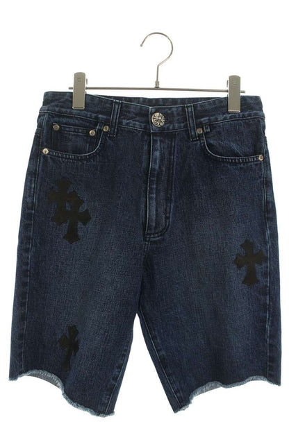 Chrome Hearts Cross Patch Denim Shorts Indigo Size 26