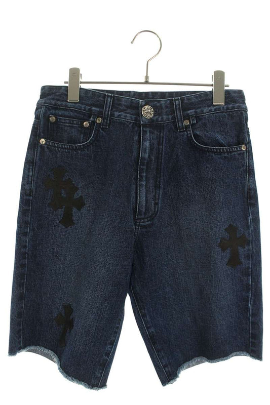 Chrome Hearts Cross Patch Denim Shorts Indigo Size 26