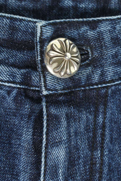 Chrome Hearts Cross Patch Denim Shorts Indigo Size 26