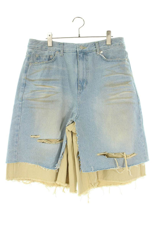 PROJECT GR 25SS Layered Skirt Denim Shorts Size 32