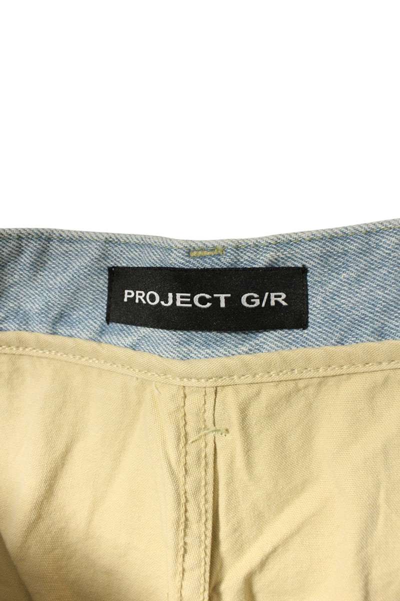 PROJECT GR 25SS Layered Skirt Denim Shorts Size 32