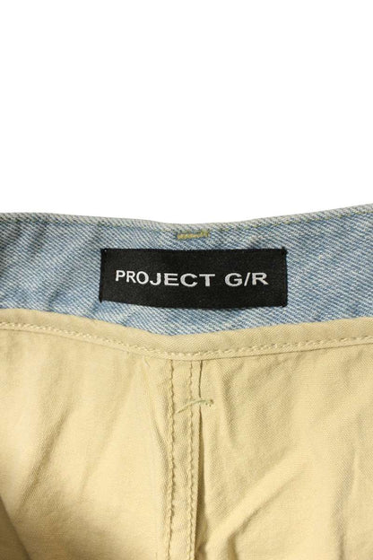 PROJECT GR 25SS Layered Skirt Denim Shorts Size 32