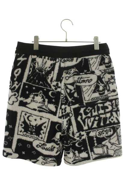 Louis Vuitton All-Over Print Fleece Pants Black x White Size M