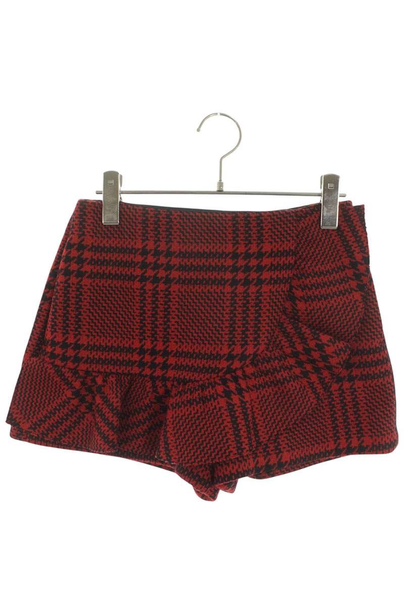 RED VALENTINO Houndstooth Check Wool Shorts Size 38