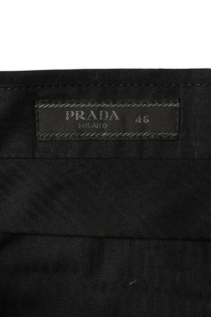 Prada Black Cotton Stretch Shorts Size 33
