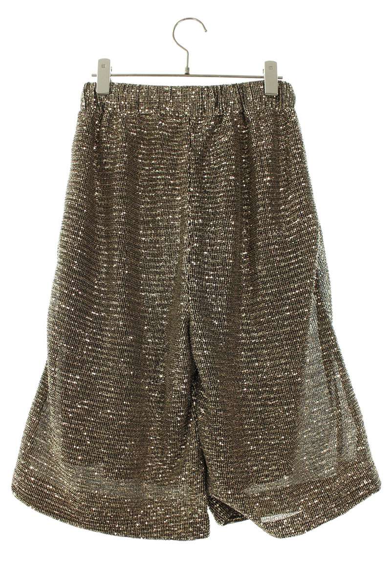 CELINE All-Over Sequin Shorts Gold/Black Size 30
