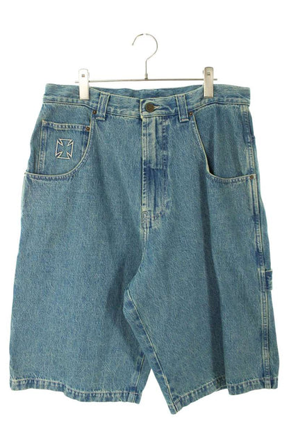 VETEMENTS 26SS Biker Cross Hip-Hop Shorts Blue Size 31