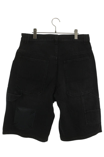 VETEMENTS 26SS Cross Carpenter Denim Shorts Black Size 31
