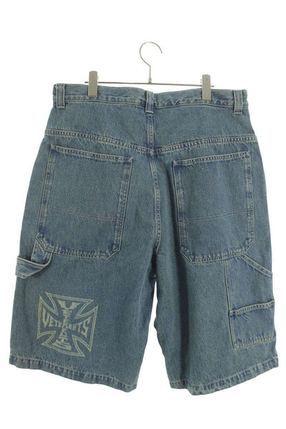 VETEMENTS 26SS Biker Cross Hip-Hop Shorts Blue Size 32