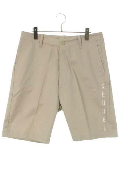 SEQUEL 25SS Logo Print Cotton Shorts Beige Size 36