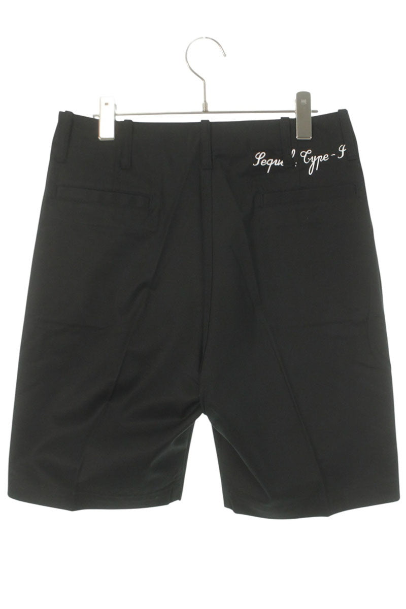 SEQUEL 25SS Logo Print Cotton Shorts Black Size 30