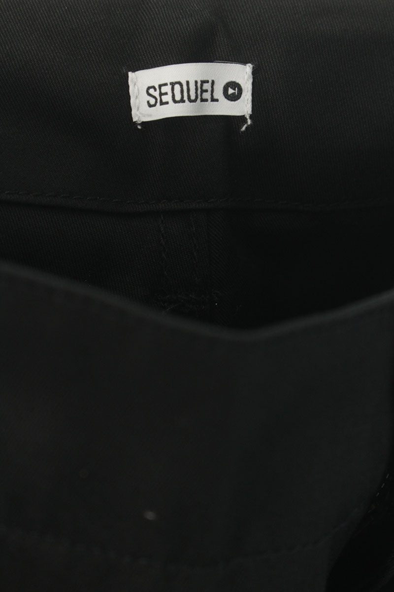 SEQUEL 25SS Logo Print Cotton Shorts Black Size 30