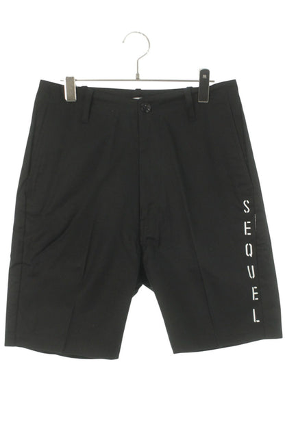 SEQUEL 25SS Logo Print Cotton Shorts Black Size 32