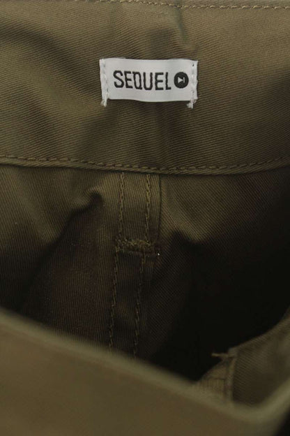 SEQUEL 25SS Logo Print Cotton Shorts Brown Size 32