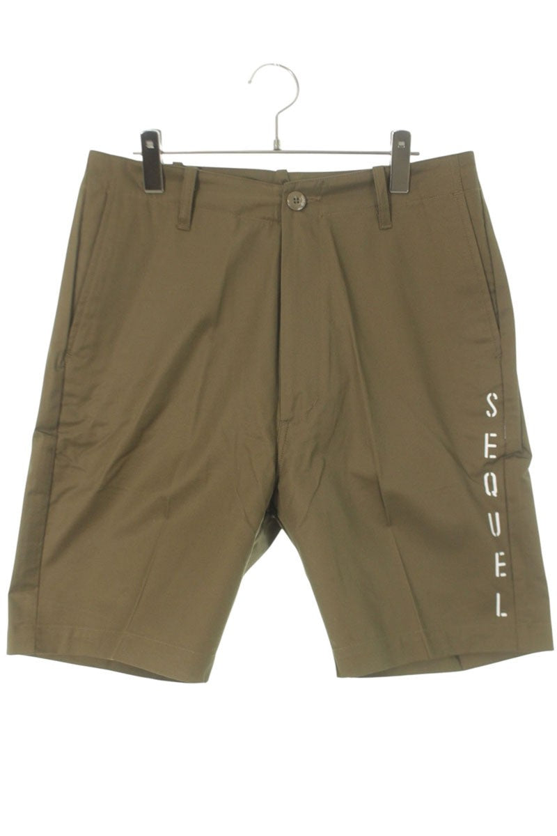 SEQUEL 25SS Logo Print Cotton Shorts Brown Size 34
