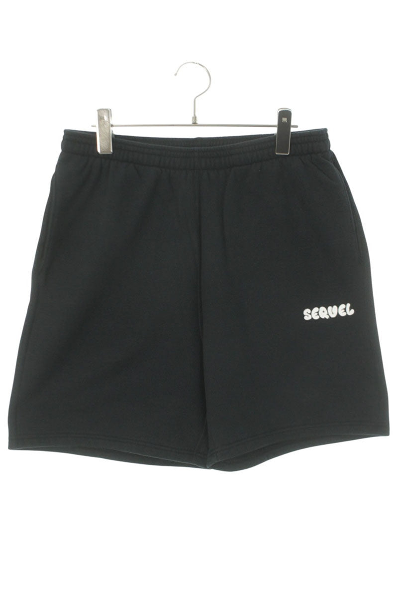 SEQUEL 25SS Logo Print Sweat Shorts Black Size XL