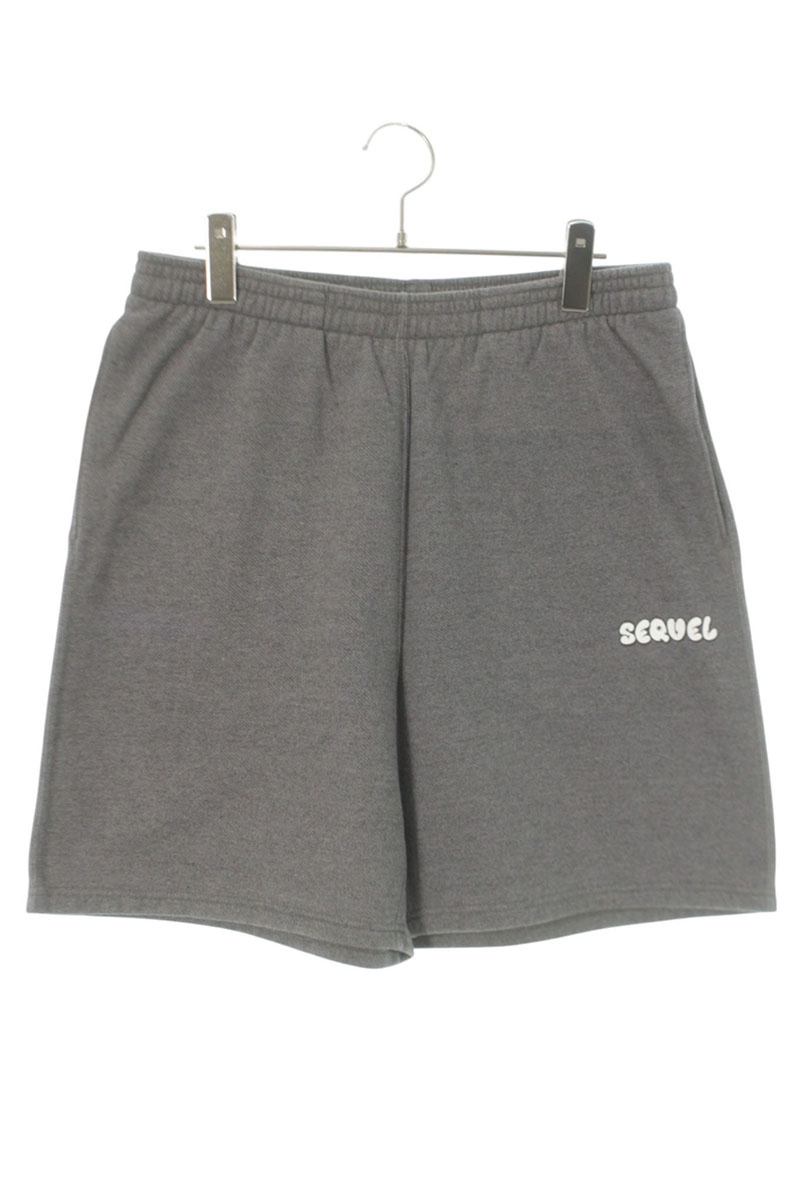 SEQUEL 25SS Logo Print Sweat Shorts Gray 25SS-SP Size XL