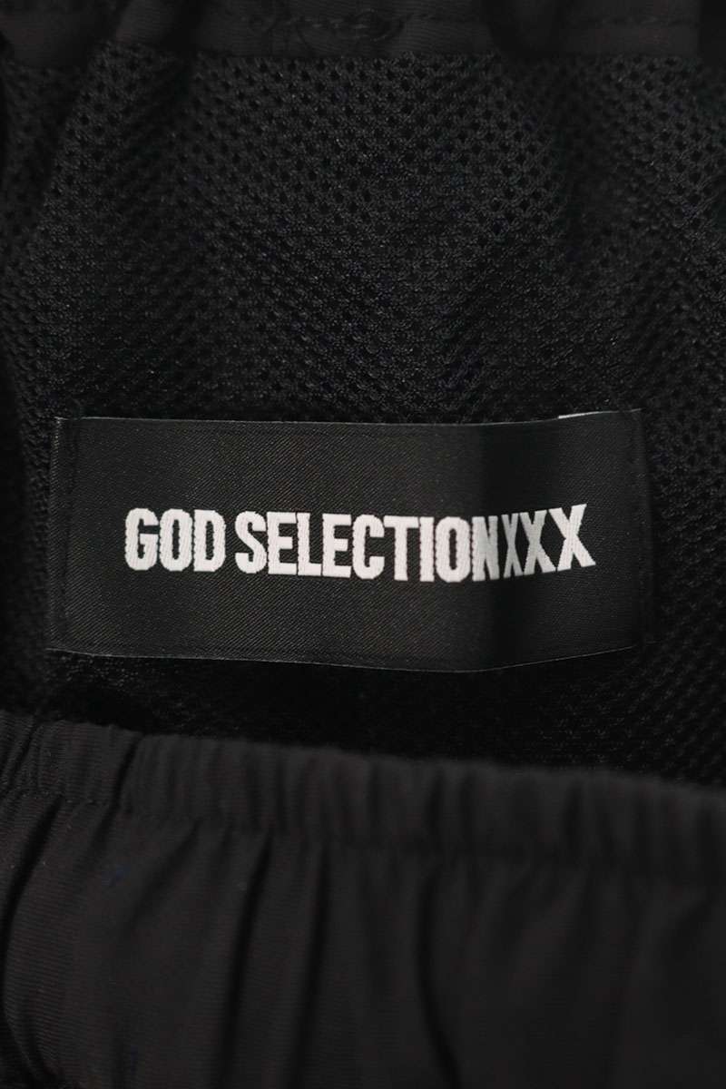 GOD SELECTION XXX Logo Patchwork Pants Black Size US 30