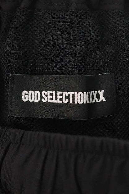 GOD SELECTION XXX Logo Patchwork Pants Black Size US 30