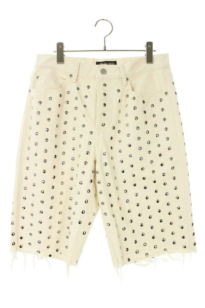 STUSSY x Wales Bonner Studded Denim Shorts White Size 30