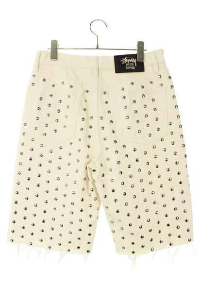 STUSSY x Wales Bonner Studded Denim Shorts White Size 30