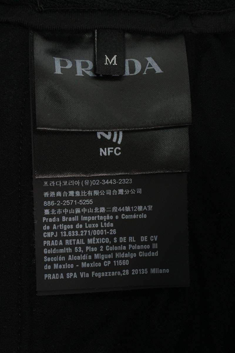 Prada Black Triangle Logo Terry Easy Shorts Size 32