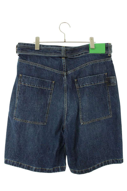 Bottega Veneta Belted Indigo Cotton Denim Shorts Size 36