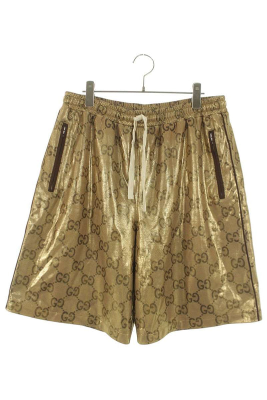 GUCCI GG Monogram Shorts Gold Size 32