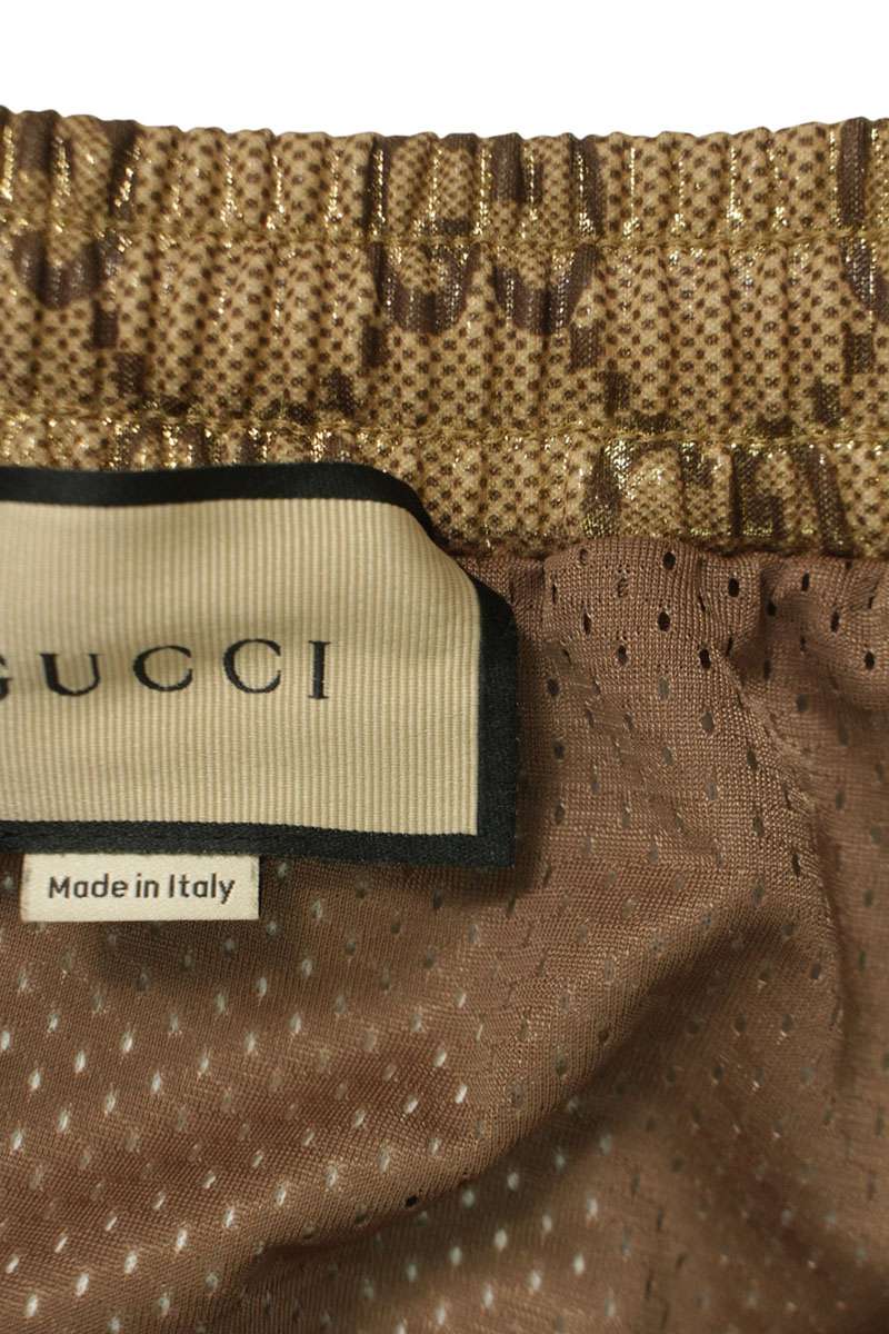 GUCCI GG Monogram Shorts Gold Size 32
