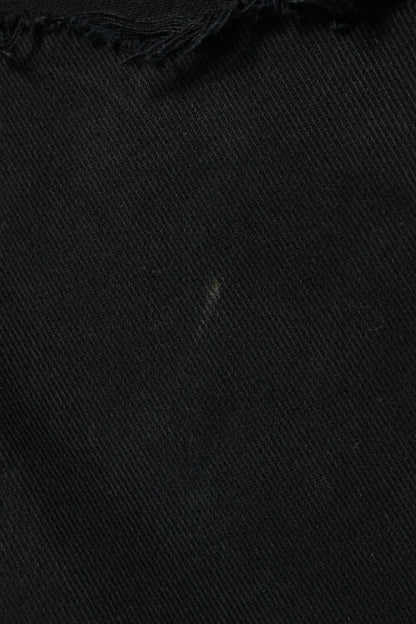 BALENCIAGA Distressed Baggy Denim Shorts Black Size 28