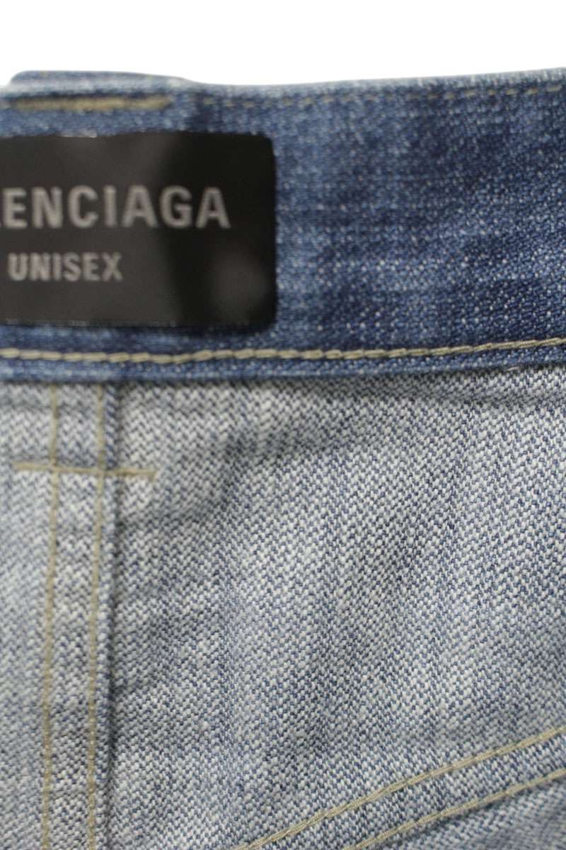 BALENCIAGA 25SS Vintage Distressed Denim Indigo Size 30
