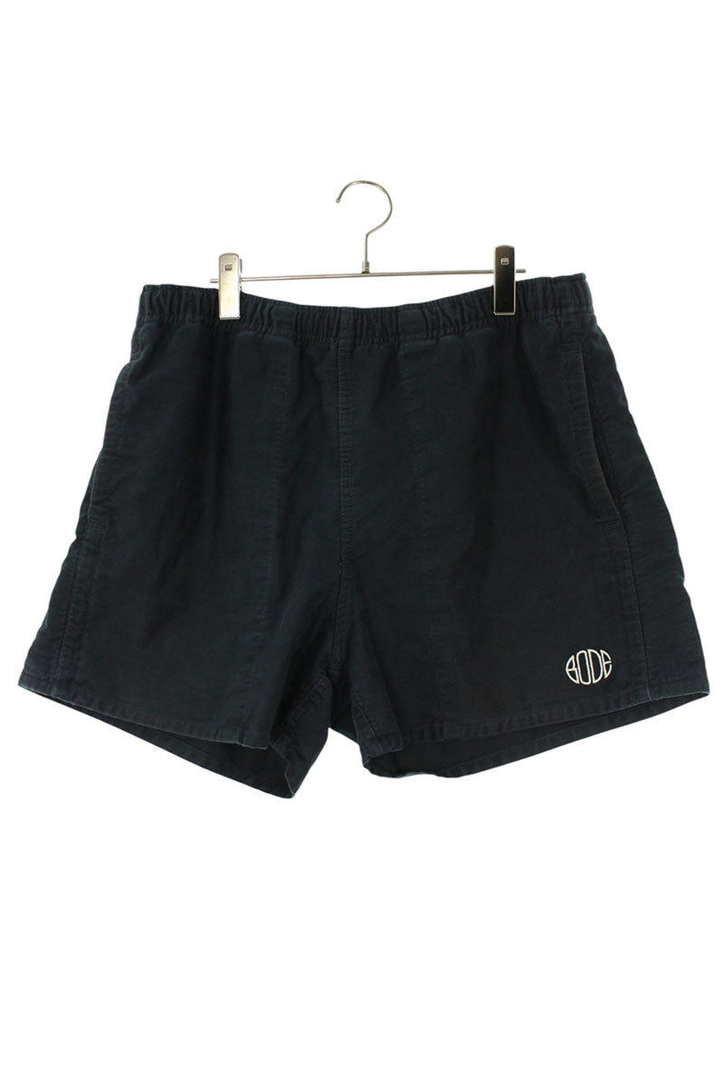 BODE Logo Embroidered Drawstring Shorts Black Size 36