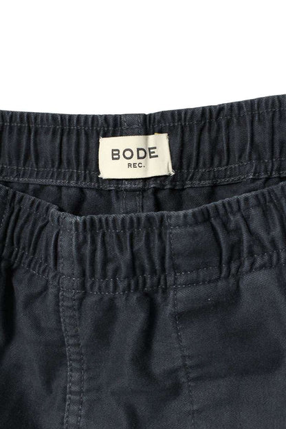 BODE Logo Embroidered Drawstring Shorts Black Size 36