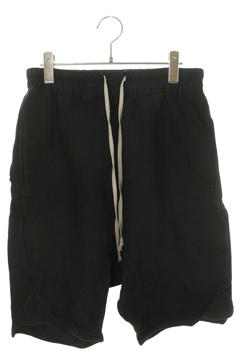 Rick Owens Drawcord Cotton Silk Shorts Black Size 33