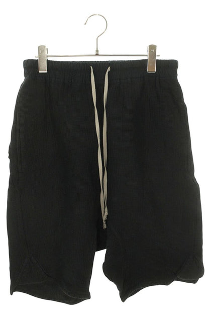Rick Owens Drawcord Cotton Silk Shorts Black Size 33