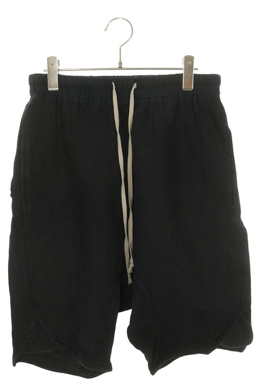 Rick Owens Drawcord Cotton Silk Shorts Black Size 33