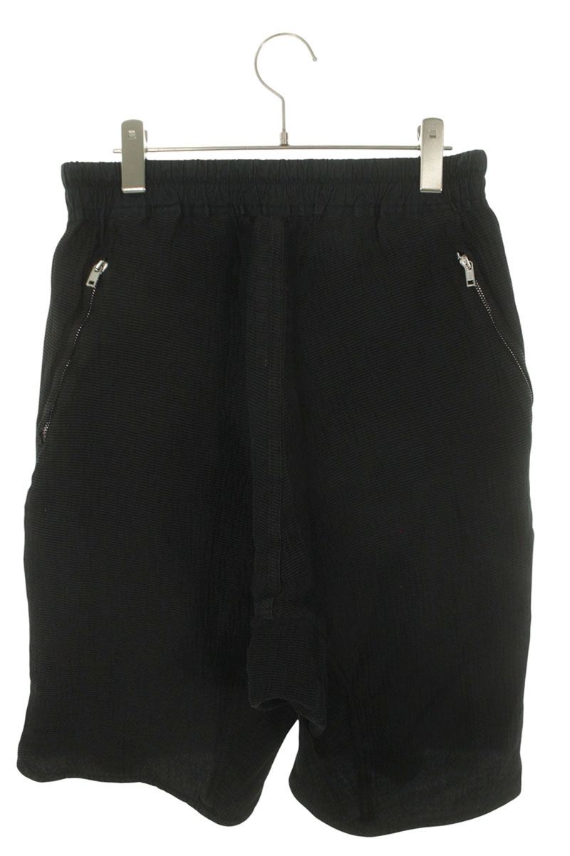 Rick Owens Drawcord Cotton Silk Shorts Black Size 33