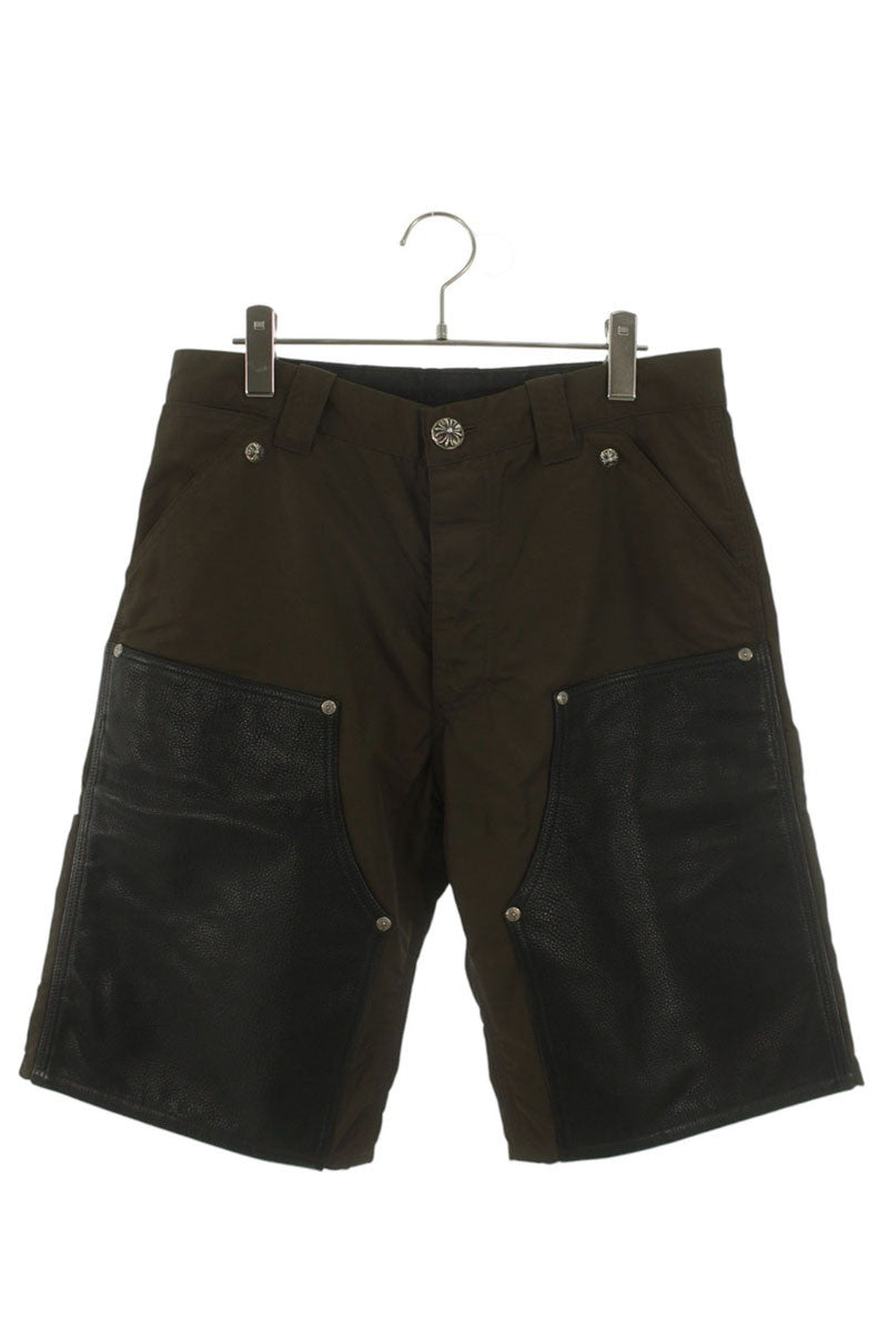 Chrome Hearts CARPENTER SHORTS Leather Trim Nylon Size 30
