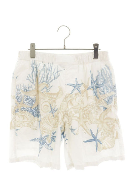 Versace All-Over Pattern Cotton Shorts White Size 33