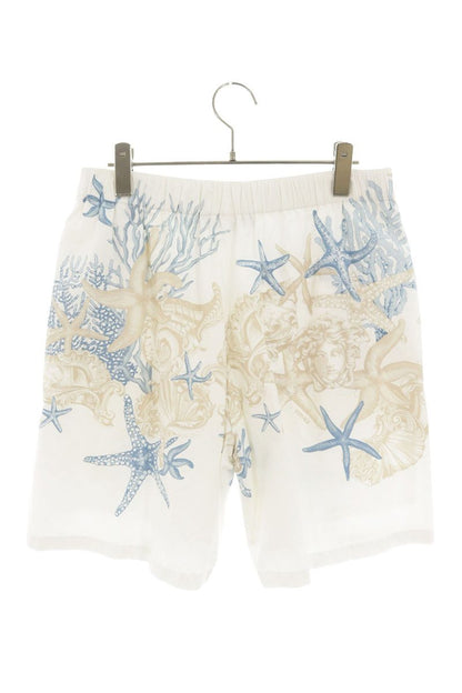 Versace All-Over Pattern Cotton Shorts White Size 33