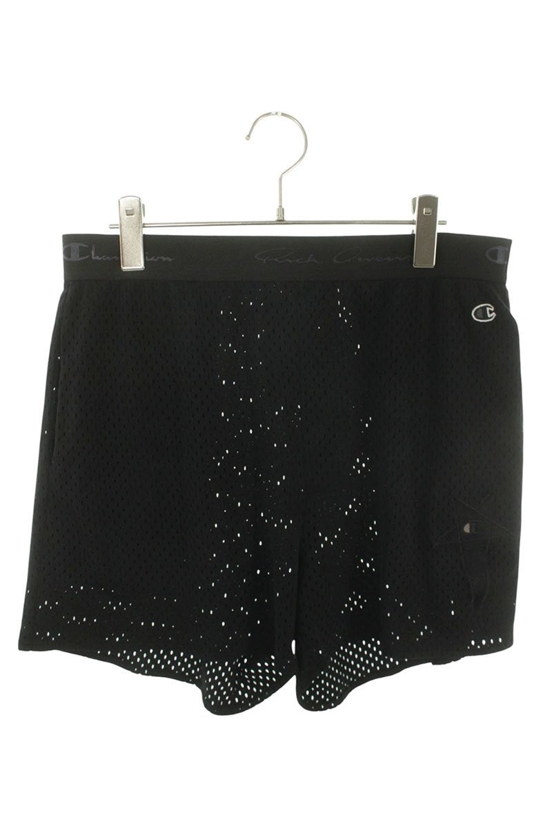 Rick Owens Black Polyester Mesh Shorts Size 32