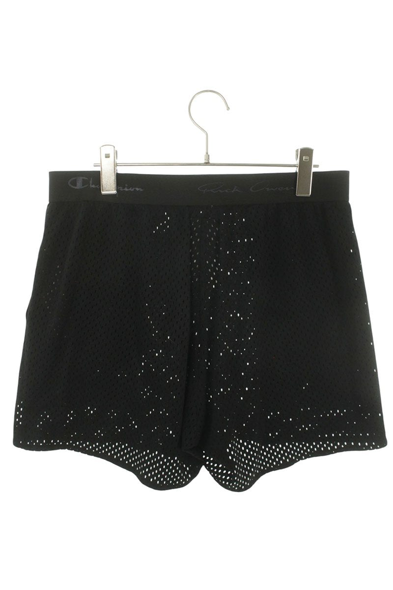 Rick Owens Black Polyester Mesh Shorts Size 32