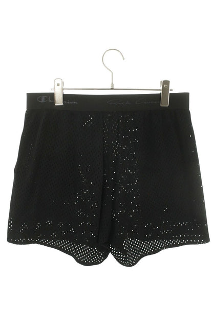 Rick Owens Black Polyester Mesh Shorts Size 32