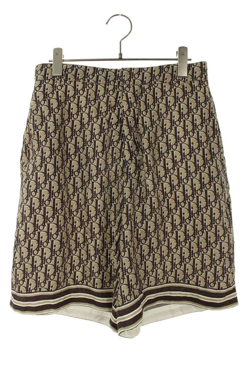 DIOR Brown Oblique Silk Bermuda Shorts Size 44