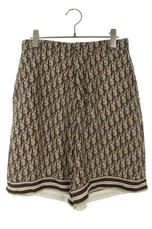 DIOR Brown Oblique Silk Bermuda Shorts Size 44