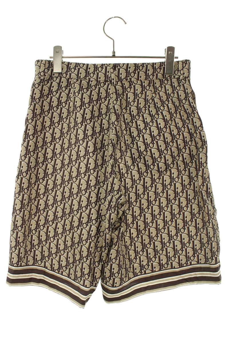 DIOR Brown Oblique Silk Bermuda Shorts Size 44