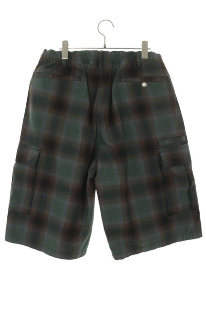 SUPREME 25SS Shadow Plaid Cargo Shorts Green Size 34