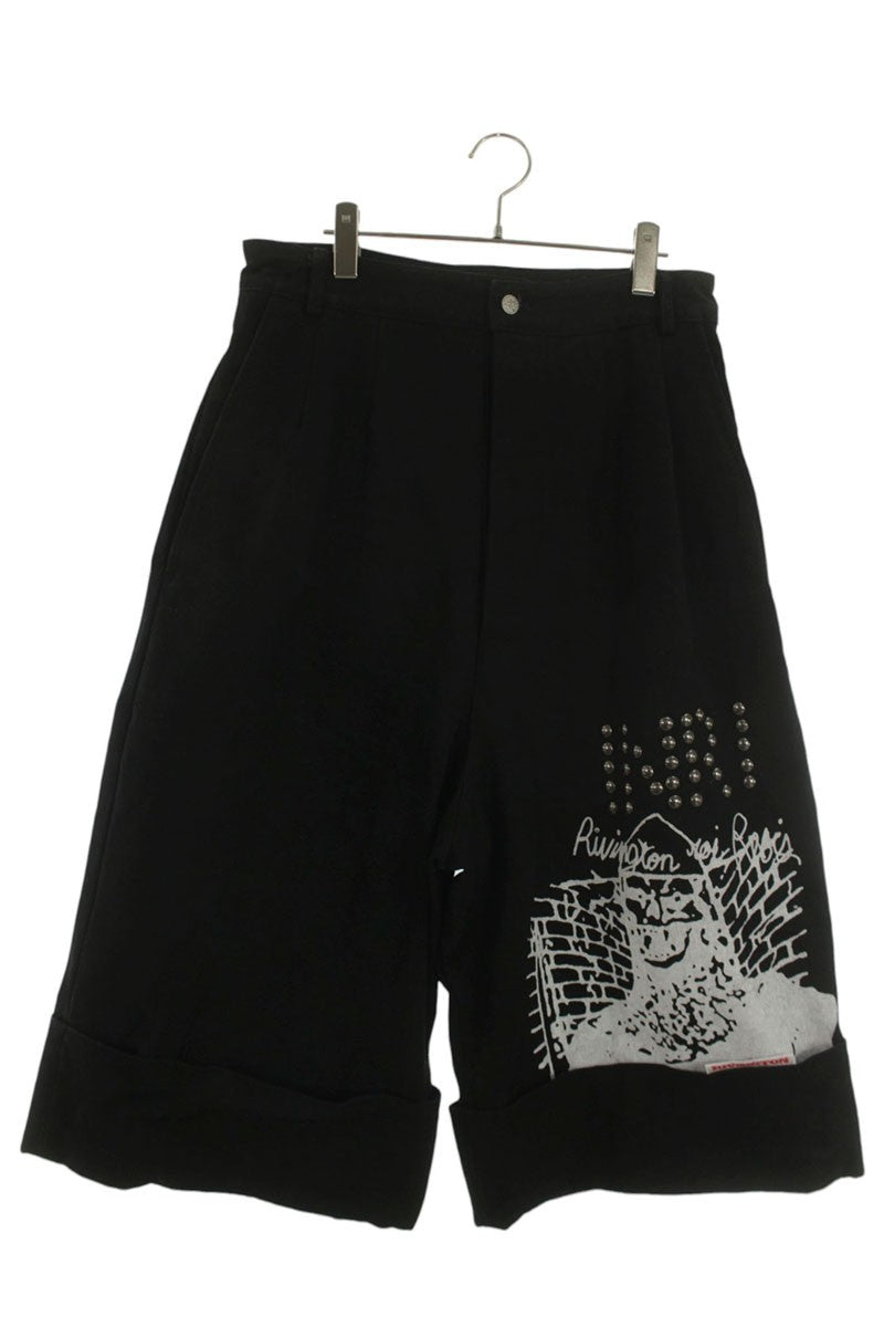RRR Studded Denim Button Fly Shorts Black Size 32