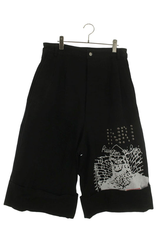 RRR Studded Denim Button Fly Shorts Black Size 32