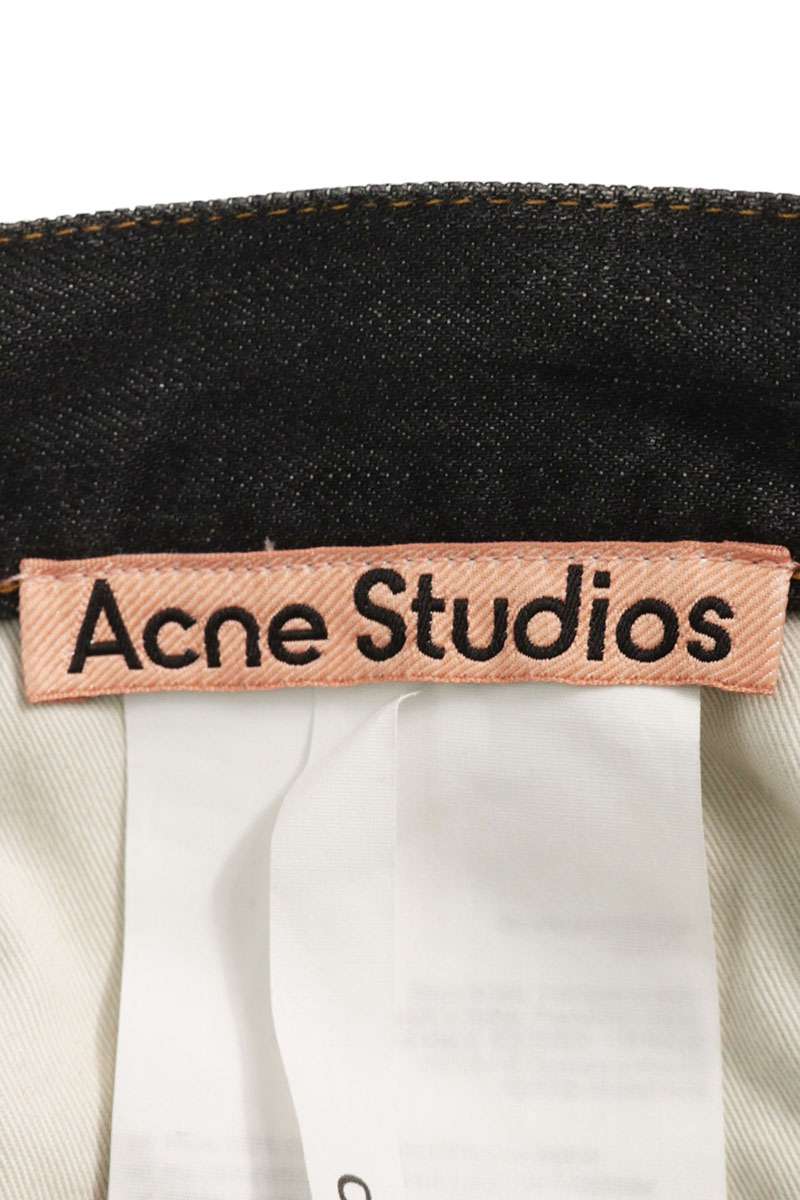 ACNE STUDIOS 26SS Paint Distressed Baggy Black Size 34